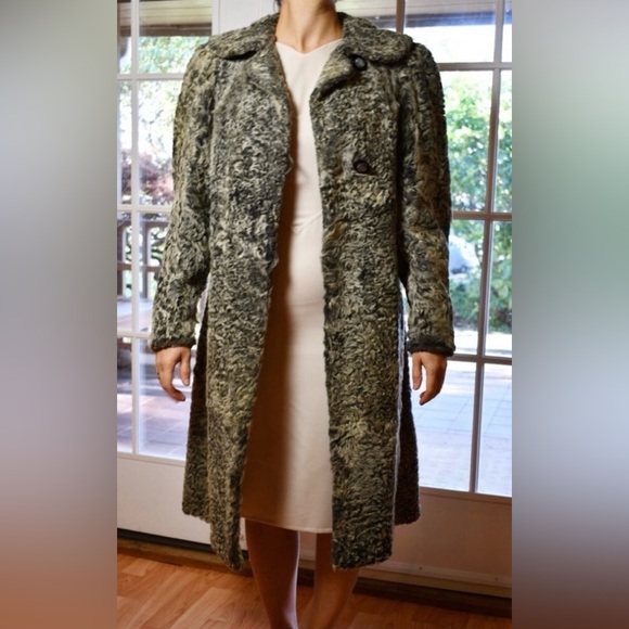 Vintage 1950’s Curly Lamb Swing Coat - Picture 5 of 13